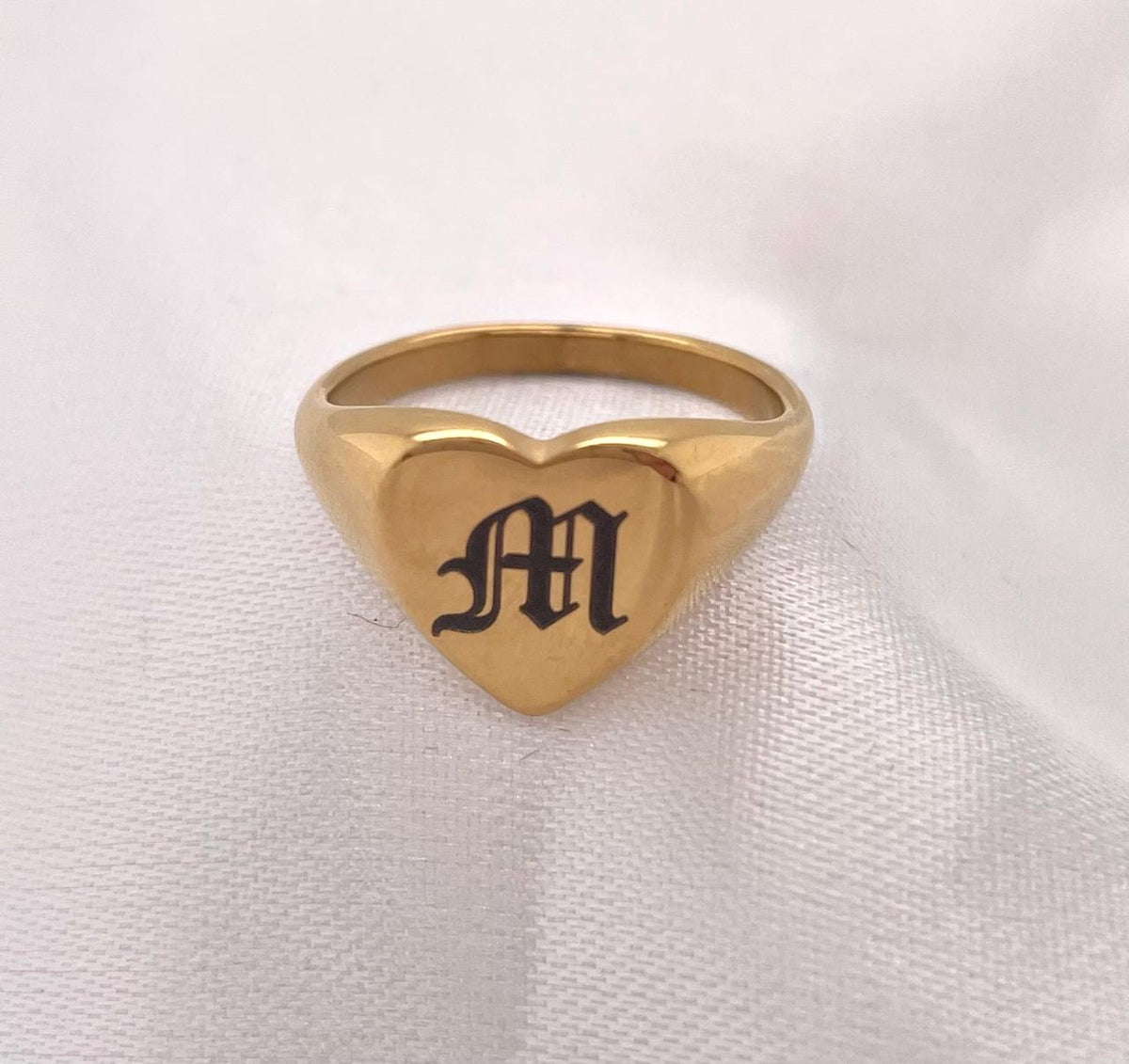 Custom Letter ring stainless steel