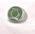 Green Lantern Symbol Stainless Steel Ring Green