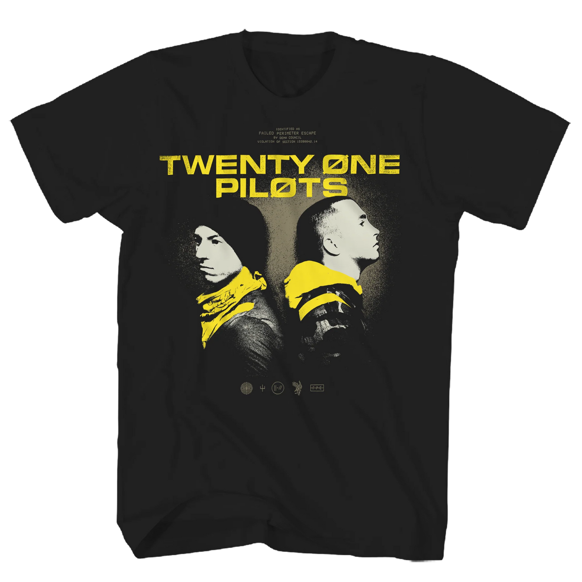 TWENTY ONE PILOTS BACK2BACK BLACK TEE