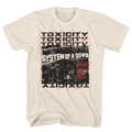 SYSTEM OF A DOWN TOXICITY STACK SCRIBBLE NATURAL T-SHIRT
