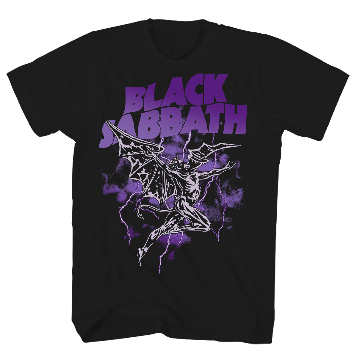 BLACK SABBATH HENRY PURPLE LIGHTENING BLACK T-SHIRT