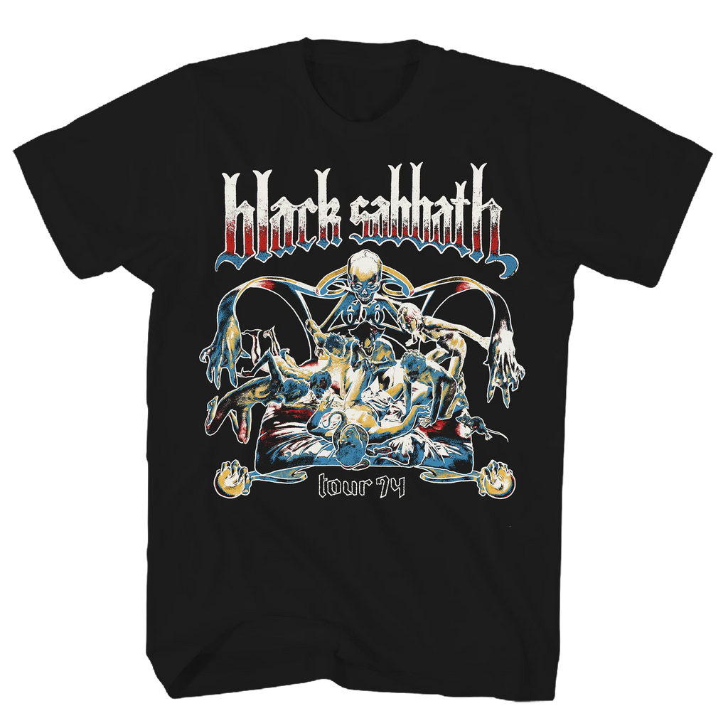 BLACK SABBATH BLOODY SABBATH US TOUR 74' FRT/BACK BLACK T-SHIRT