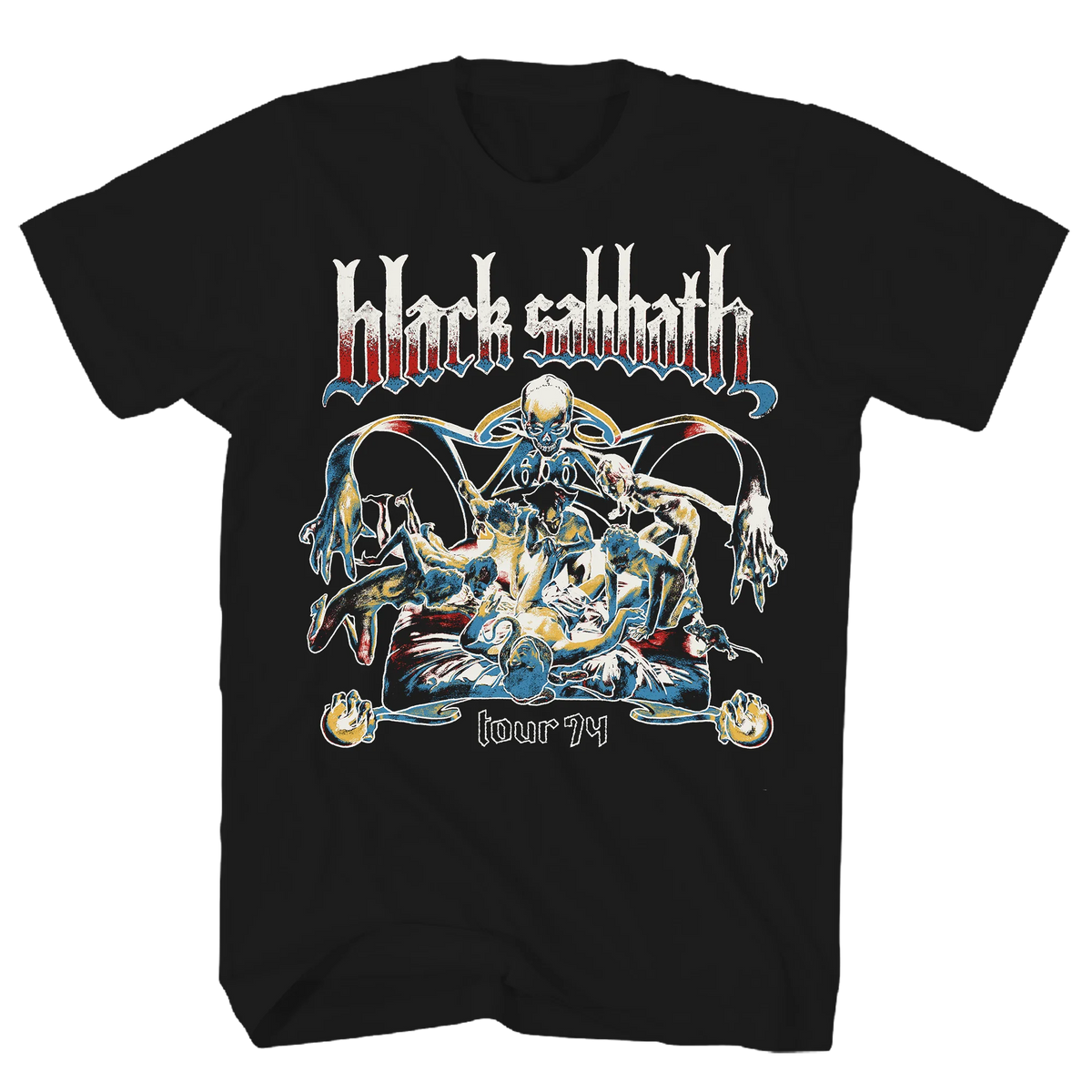 BLACK SABBATH BLOODY SABBATH US TOUR 74' FRT/BACK BLACK T-SHIRT