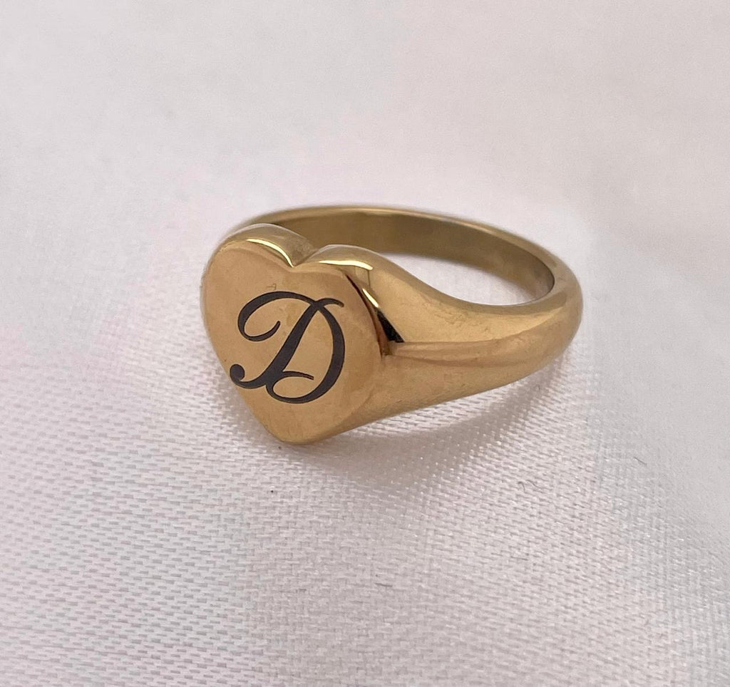 Custom Letter ring stainless steel