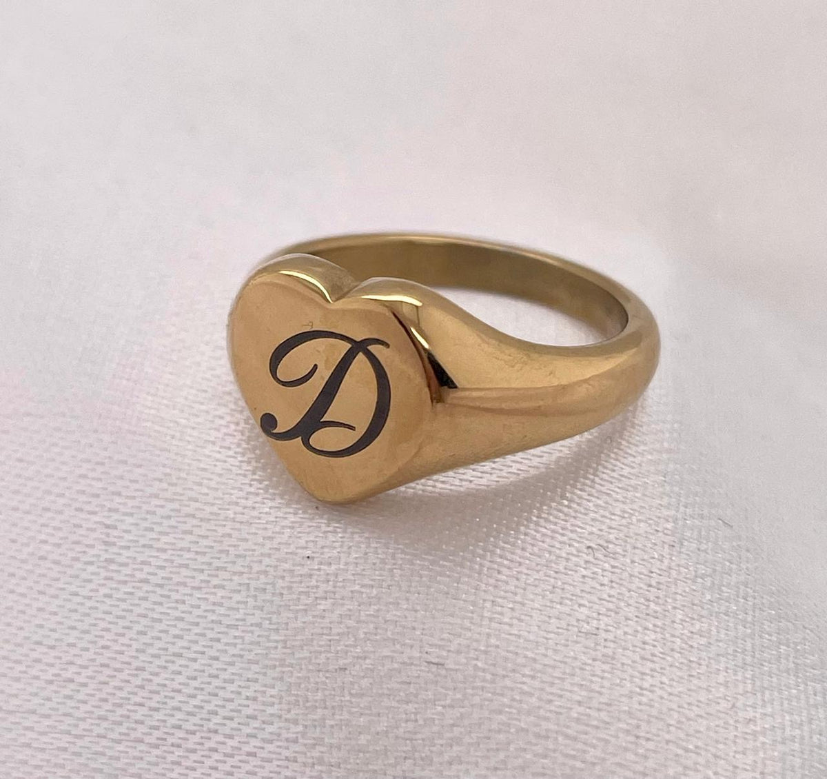 Custom Letter ring stainless steel