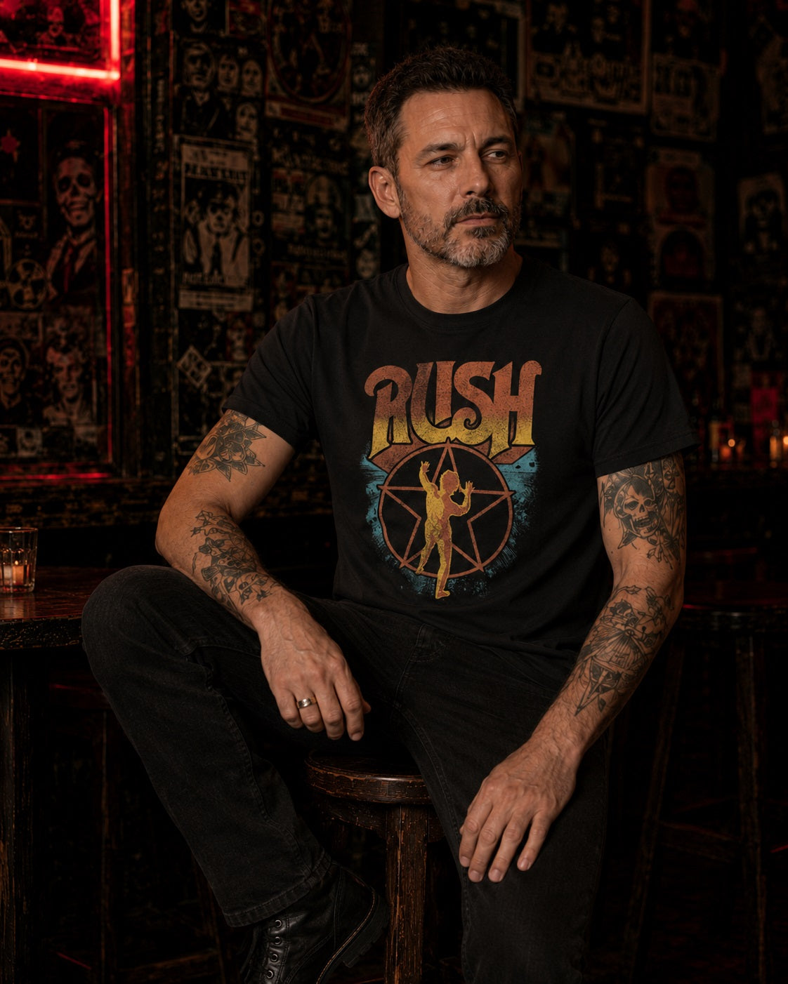 Rush - OMBRE STARMAN mens tee