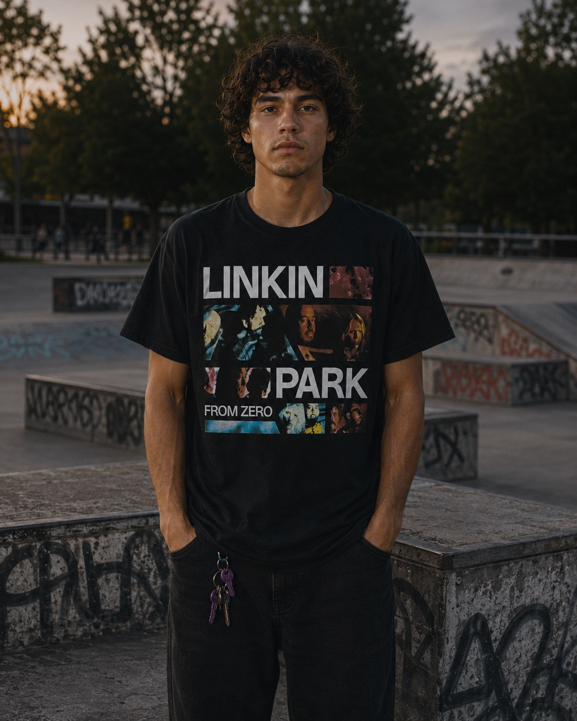 Linkin Park - From Zero FZR Photo Grid Black T-Shirt