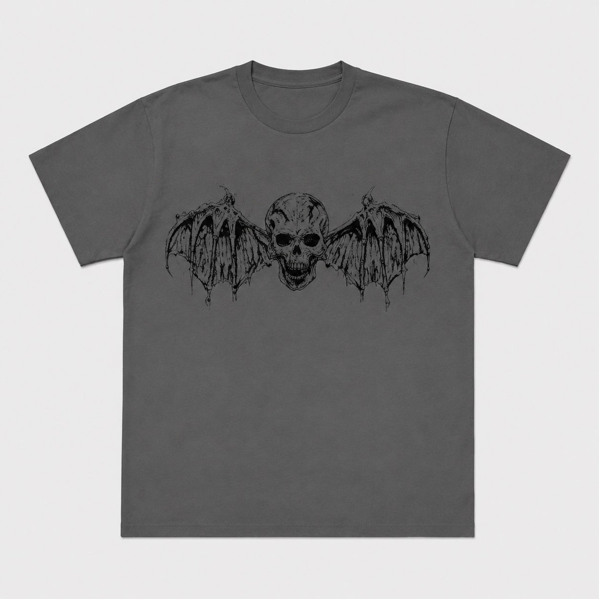 Avenged Sevenfold - Skull With Wings Two Sided Grey Tee