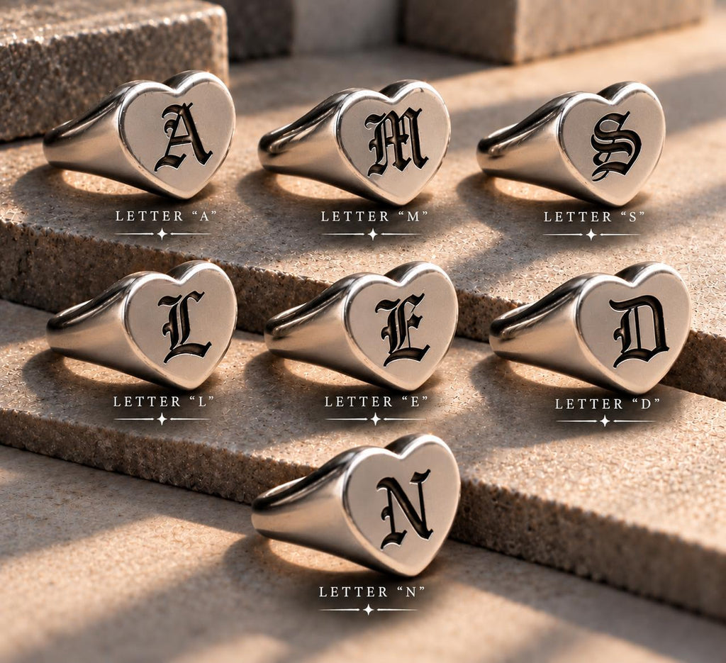 Custom Letter ring stainless steel