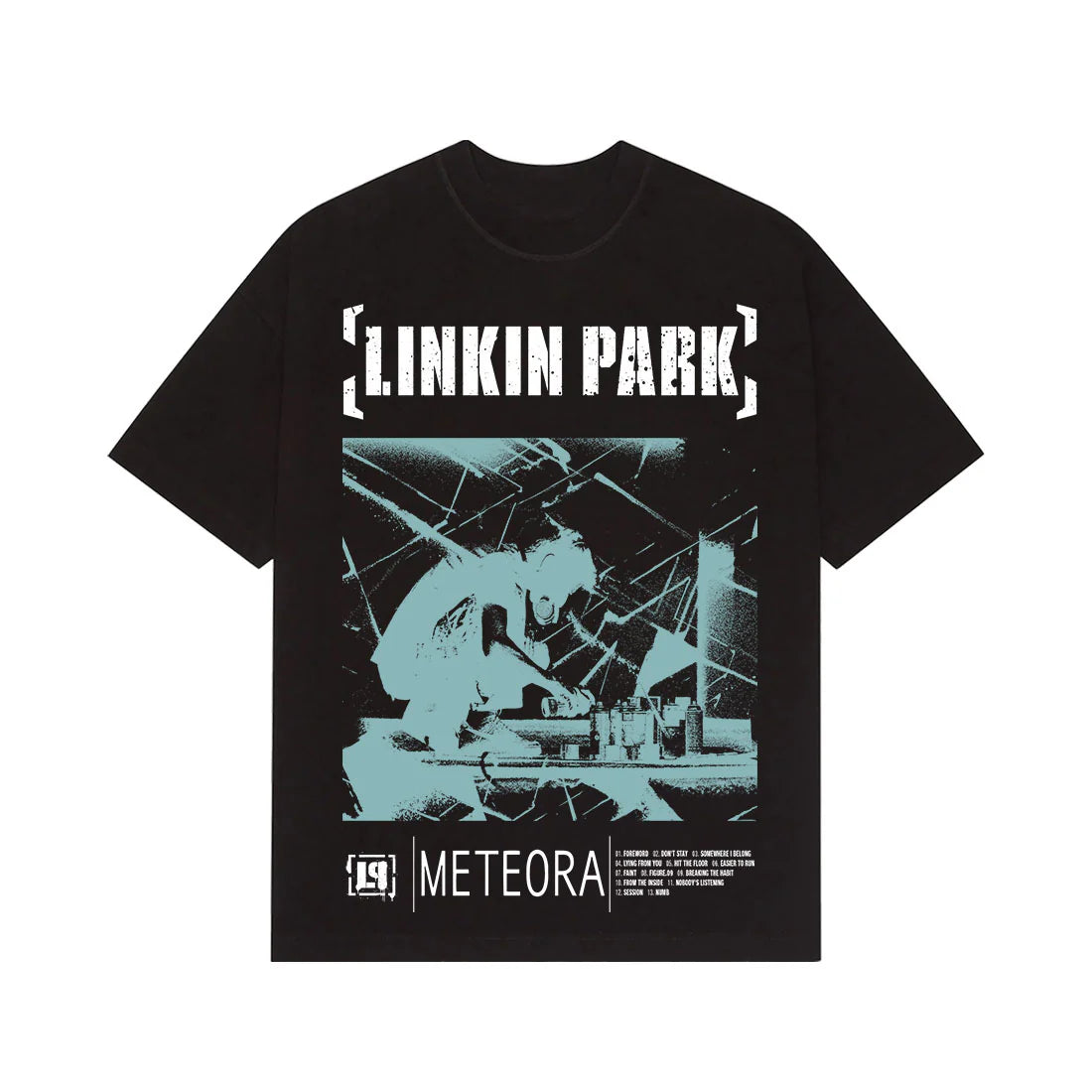 Linkin Park - Meteora Spray Paint on Black T-Shirt