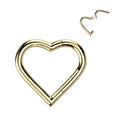 Implant Grade Titanium Heart Hinged Segment Hoop Ring