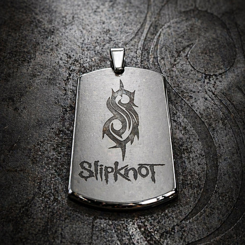 316L Stainless Steel Slipknot dog tag Necklace