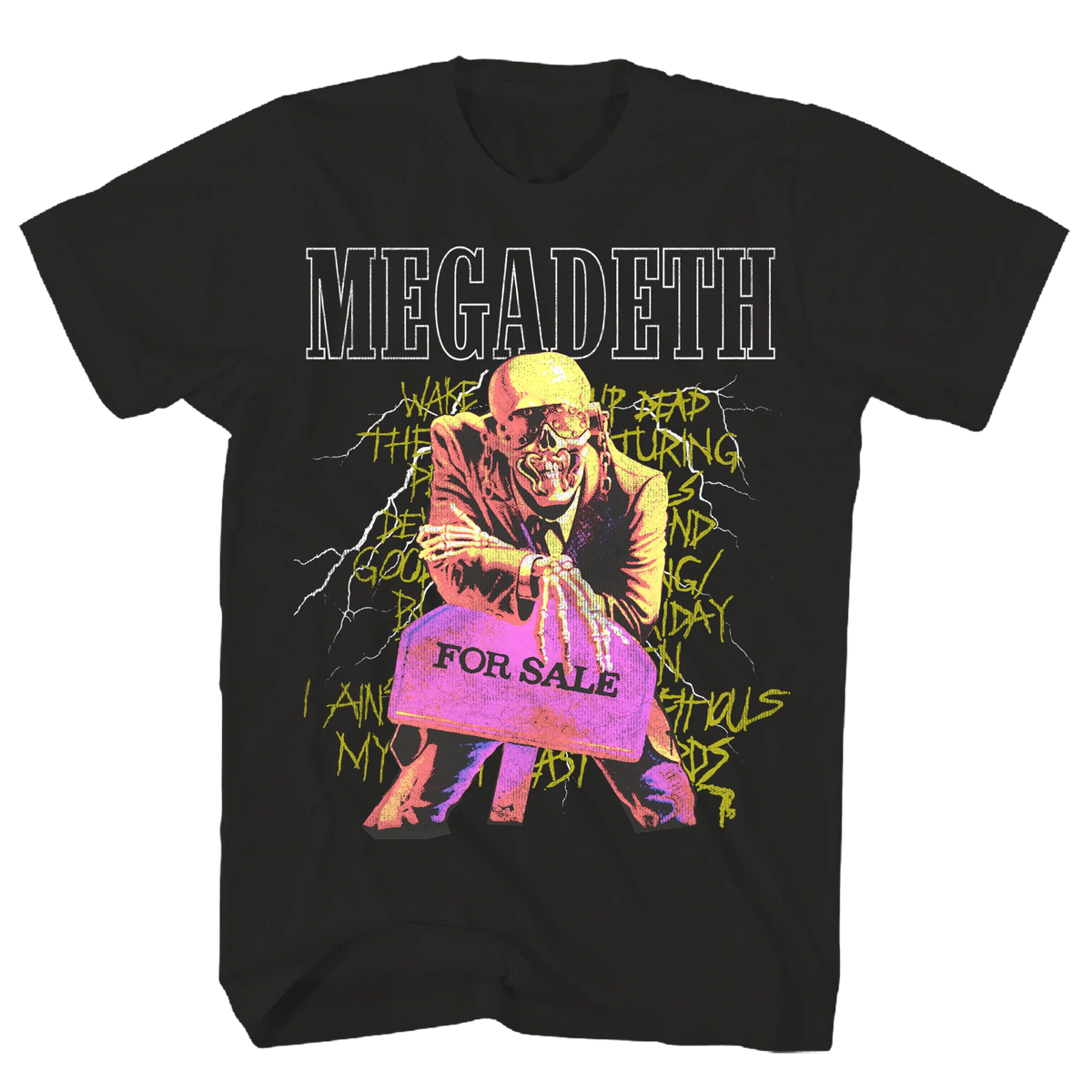 MEGADETH FOR SALE BLACK T-SHIRT