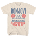 BON JOVI HATCH ROSES SLIPPERY WHEN WET 86-87 TOUR NATURAL T-SHIRT