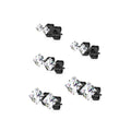 Prong Set Square CZ Stainless Steel Stud Earrings