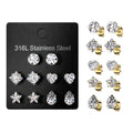 Shape Prong Set CZ Earrings