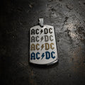 316L Stainless Steel AC/DC dog tag Necklace