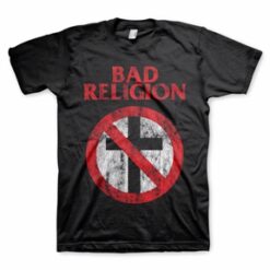 BAD RELIGION DISTRESSED CROSSBURSTER MENS T-SHIRT