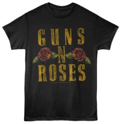 GUNS N ROSES- LOGO AND ROSES-S/S TSHIRT